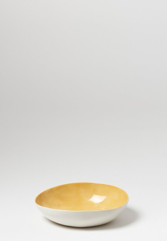 Bertozzi Interior Painted Shallow Soup Bowl in Gold	