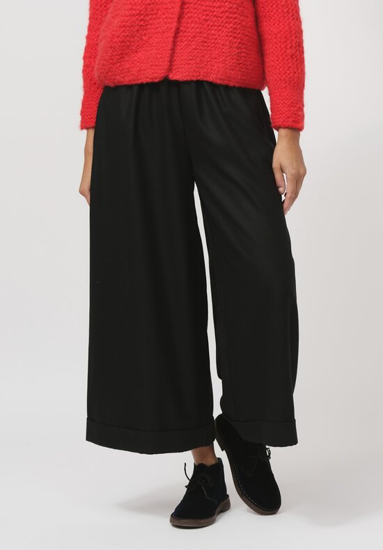 Daniela Gregis Wool Wide Leg Tasche Pigiama Pants	