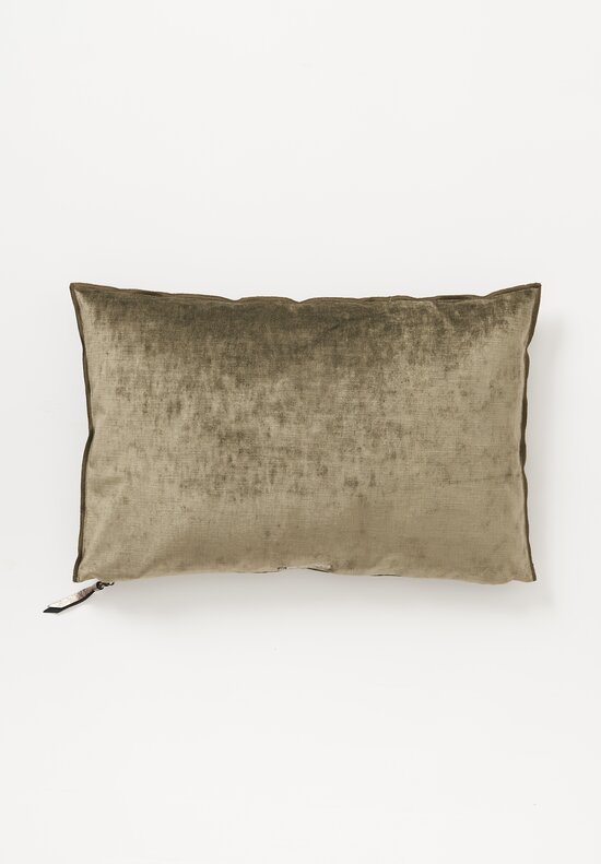 Maison de Vacances Royal Velvet Pillow in Kaki Grey	