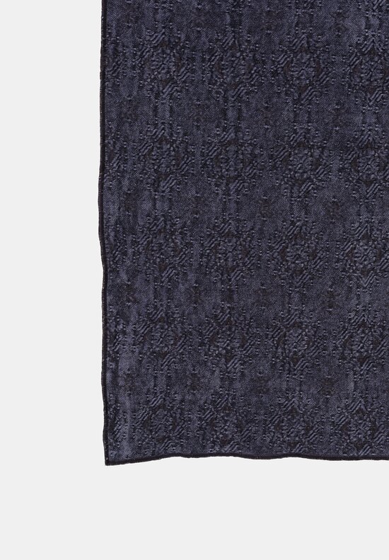 Maison de Vacances Stone Washed Jacquard Throw Kilim Bleu Nuit