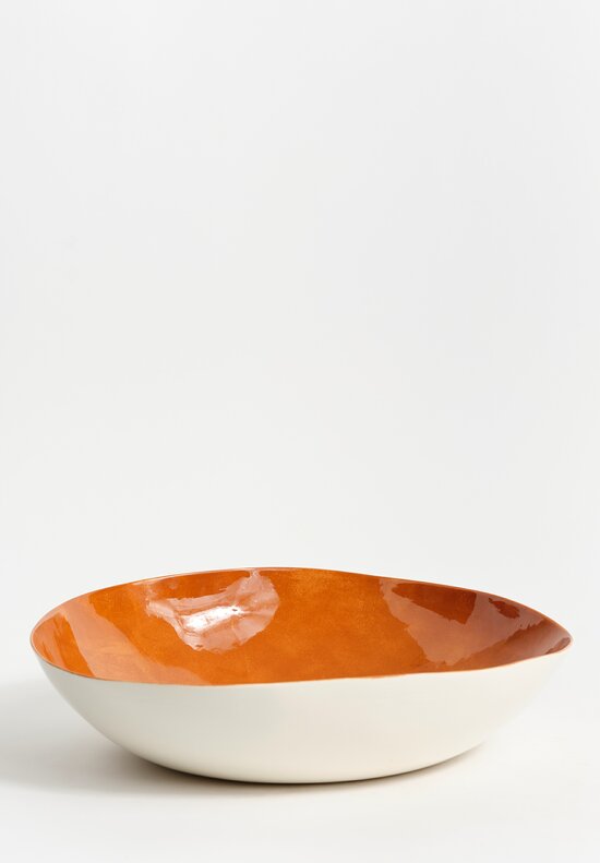 Bertozzi Large Porcelain Serving Bowl in Orange	