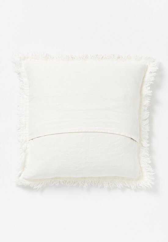 Himla Linen Hannelin Square Pillow in White