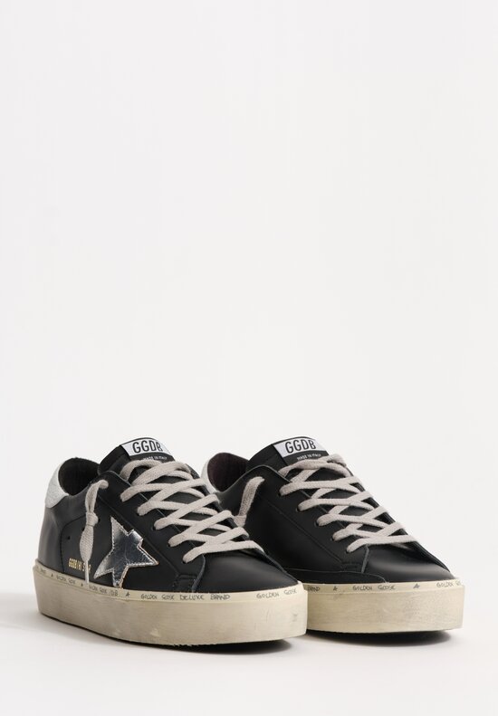 Golden Goose Hi-Star Sneaker in Black / Shiny Star