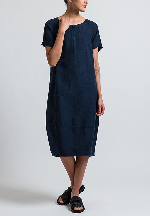 Oska Linen Pleni Dress in Navy | Santa Fe Dry Goods . Workshop . Wild Life