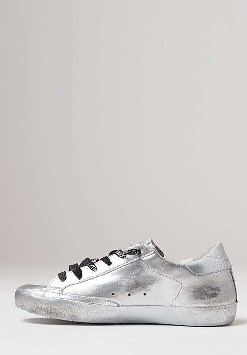 Golden Goose Limited Edition Superstar Sneakers in Silver | Santa Fe ...