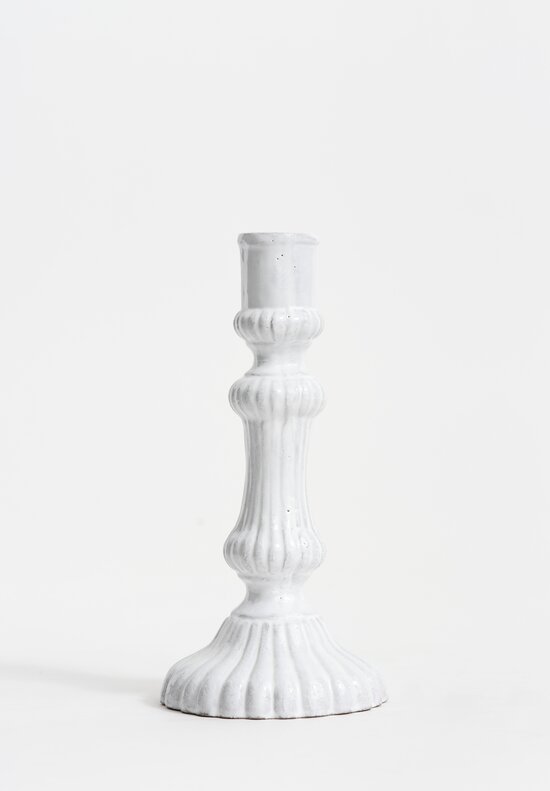 Astier de Villatte Peggy Candlestick Holder in White
