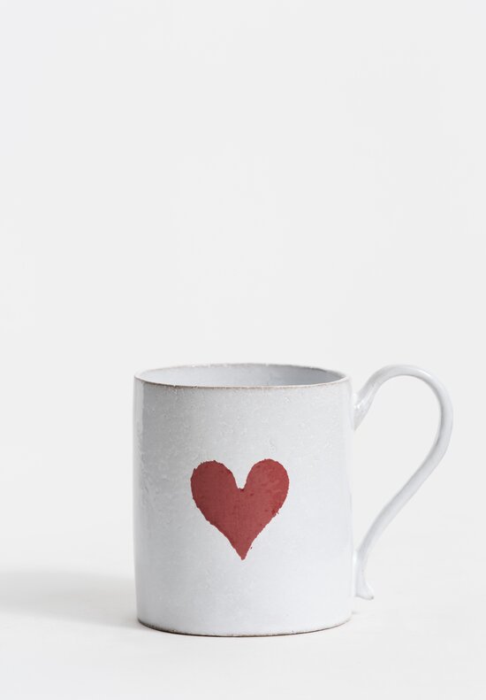 Astier de Villatte John Derian Heart Mug in White