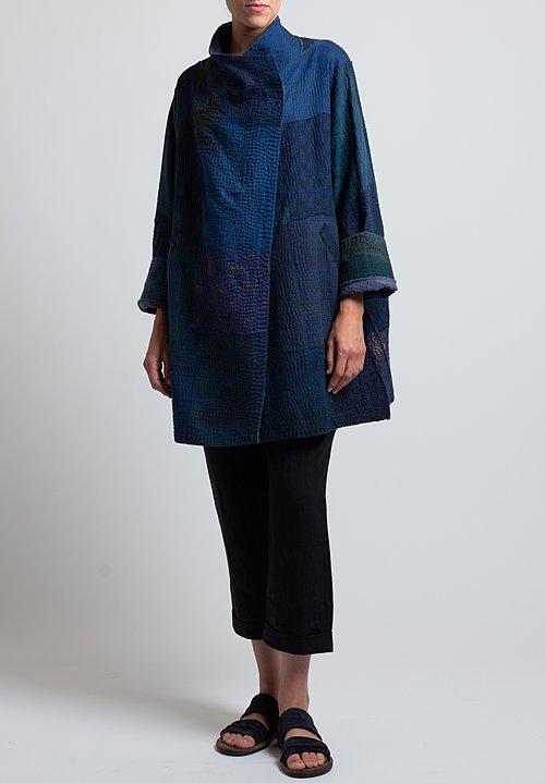 Mieko Mintz 4-Layer Indigo Patch Coat in Navy | Santa Fe Dry Goods ...