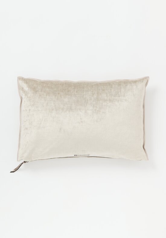 Maison de Vacances Royal Velvet Pillow Ciment White