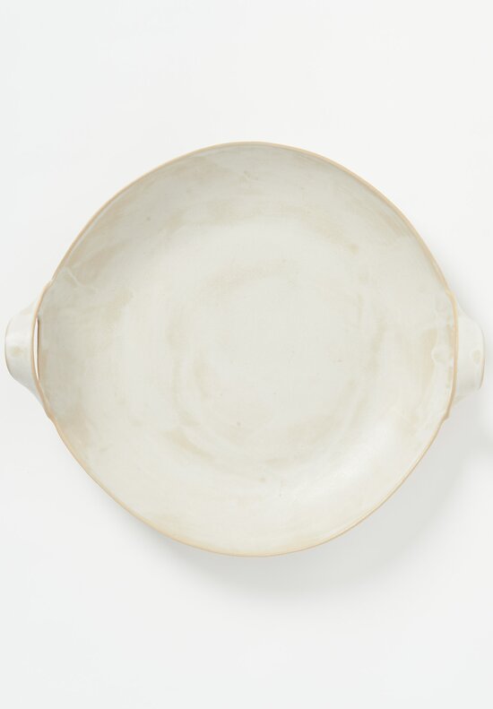 Laurie Goldstein Ceramic Large Bowl with Handles White	