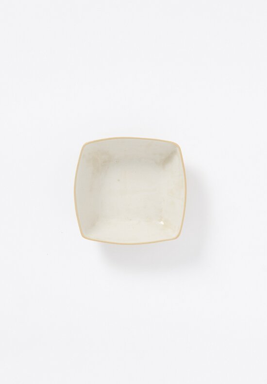 Laurie Goldstein Ceramic Square Bowl in White	