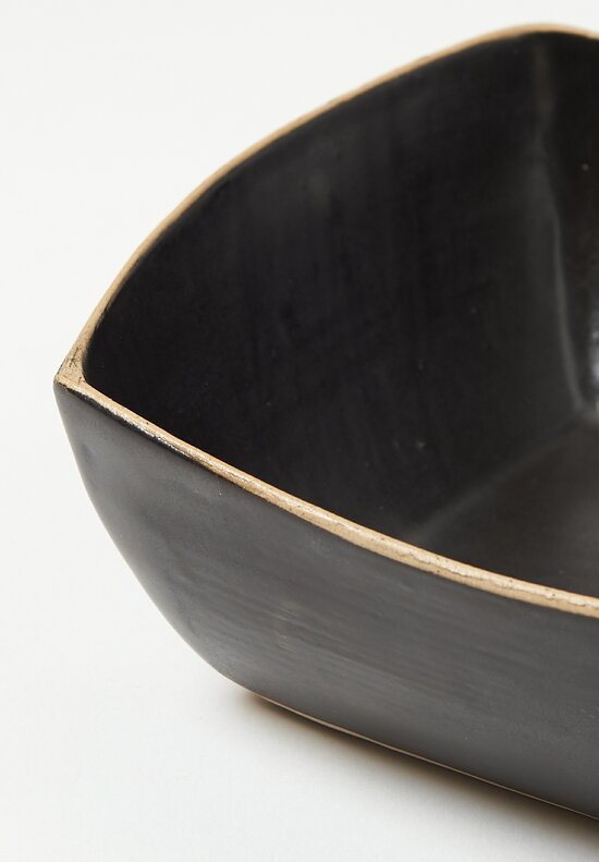 Laurie Goldstein Ceramic Square Bowl in Black	