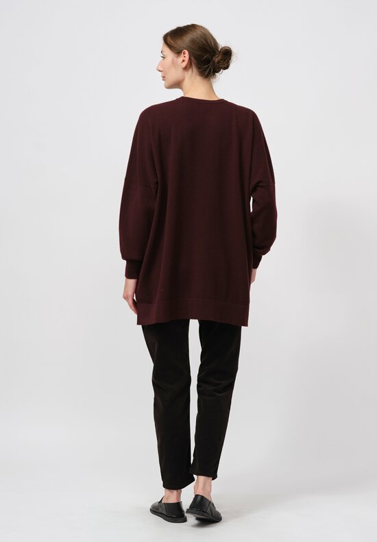 Hania New York Cashmere Marley Crewneck Sweater in Bakelite Brown