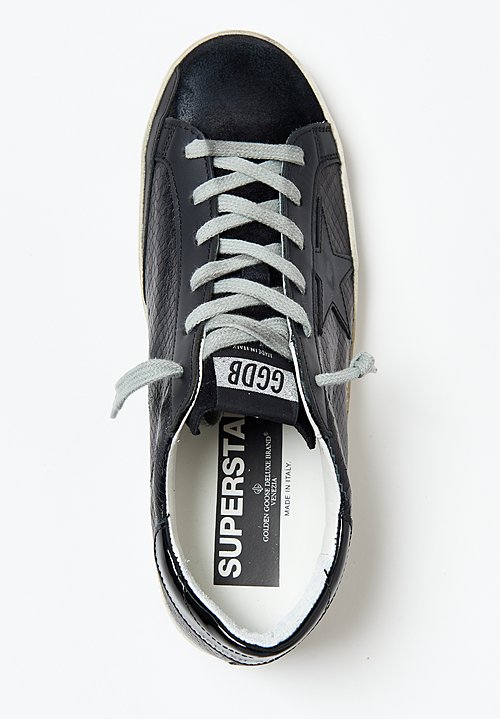 golden goose black snake sneakers