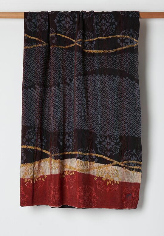 Mieko Mintz 2-Layer Kimono Print Throw	