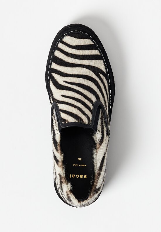 Sacai Faux Zebra Slip On Shoes
