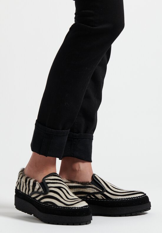 Sacai Faux Zebra Slip On Shoes