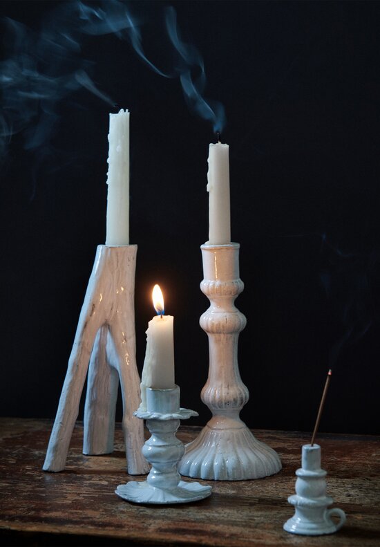Astier de Villatte Setsuko Tree Candlestick in White	
