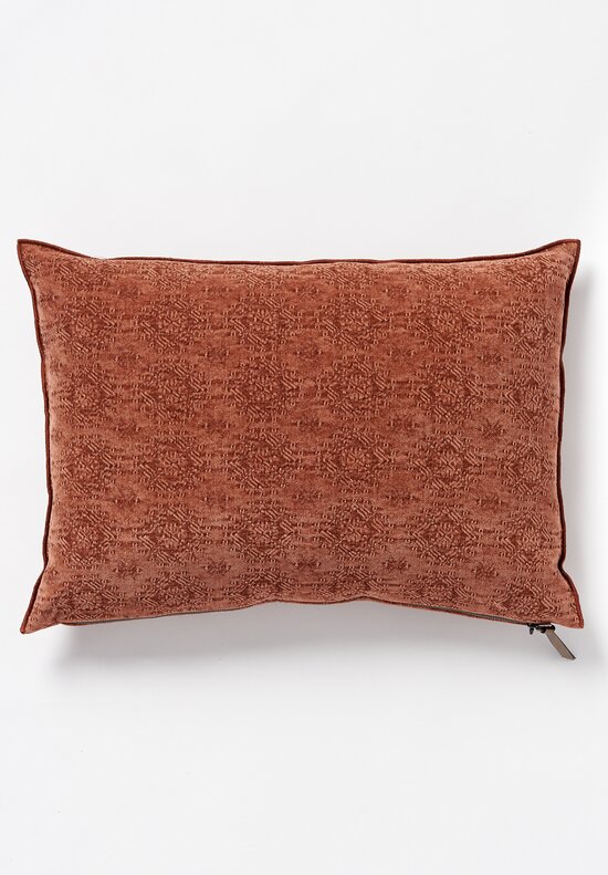 Maison de Vacances Large Stone Washed Jacquard Pillow Kilim Argile	