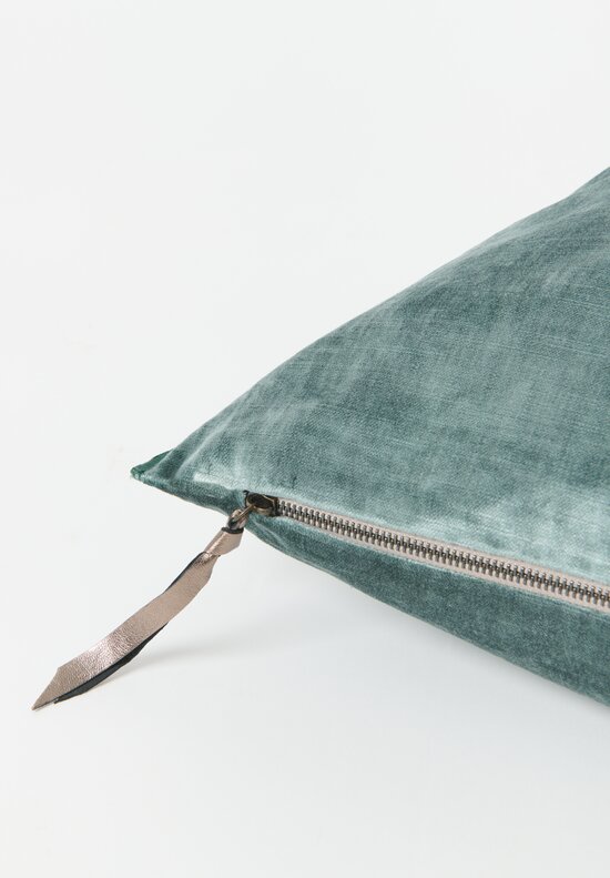 Maison de Vacances Large Royal Velvet Pillow in Canard	