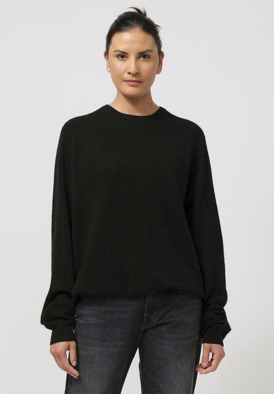 Frenckenberger Cashmere Boyfriend Sweater in Black