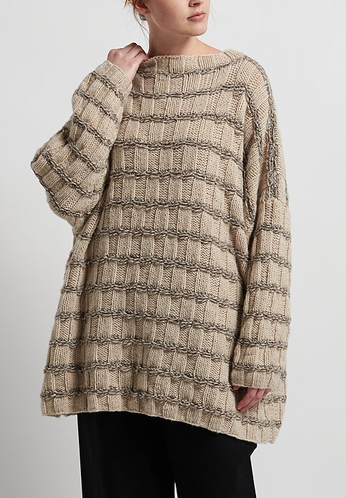 Hania New York Hand Knit Prindle Sweater in Natural	