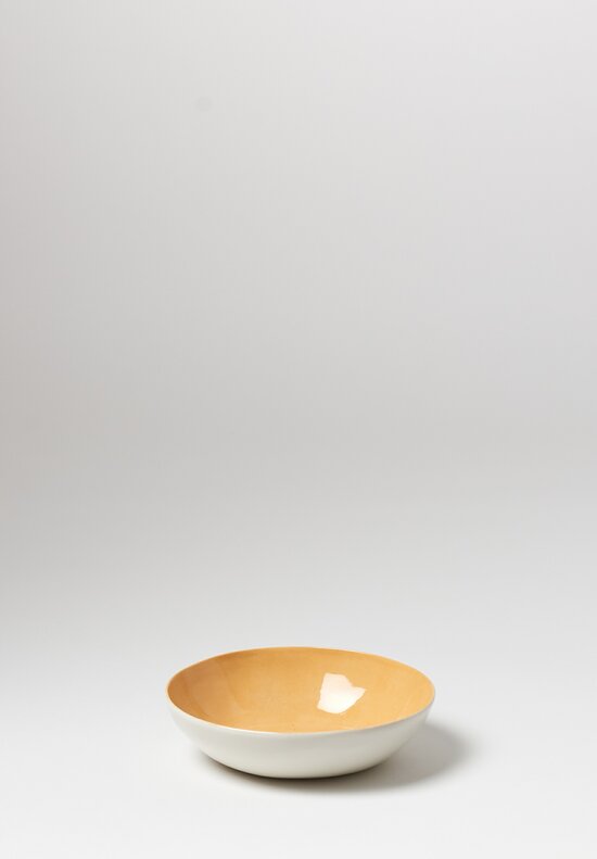 Bertozzi Handmade Porcelain Solid Interior Bowl in Saffron
