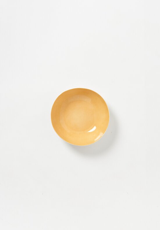 Bertozzi Handmade Porcelain Solid Interior Bowl in Saffron