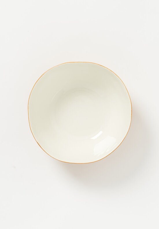 Bertozzi Handmade Porcelain Exterior Solid Painted Medium Bowl Bruno	