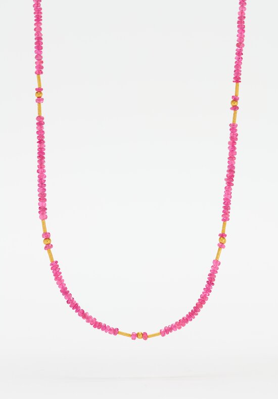 Greig Porter 18k, Red Sapphire Single Strand Necklace