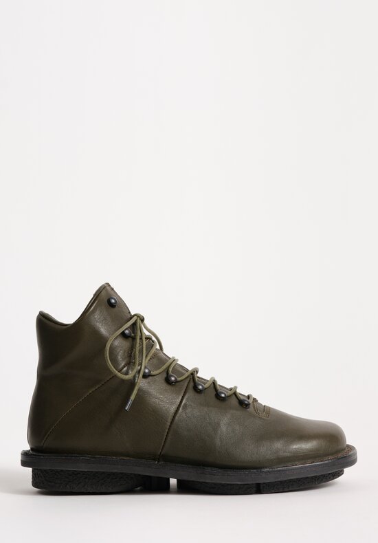 Trippen Alpin Shoe in Khaki Green