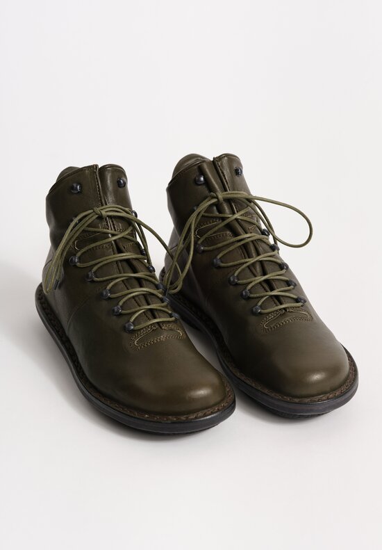 Trippen Alpin Shoe in Khaki Green
