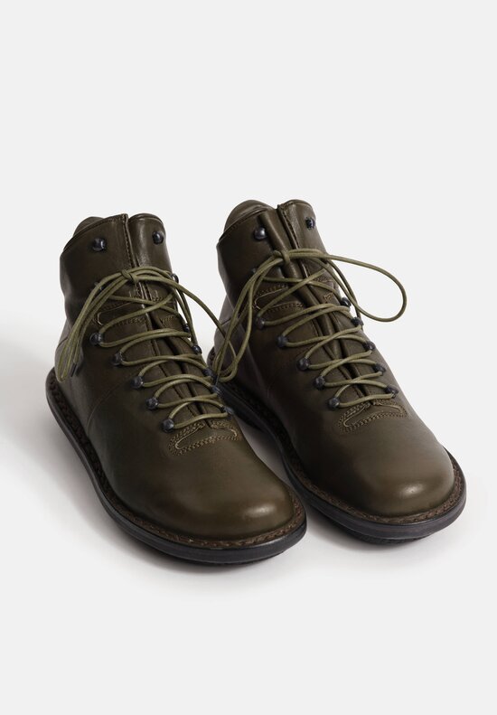 Trippen Alpin Shoe in Khaki Green