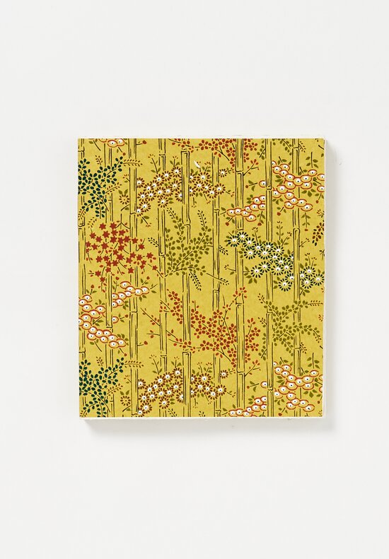 Elam Handprinted Japanese Chiyogami Paper Notebook in Bamboo	