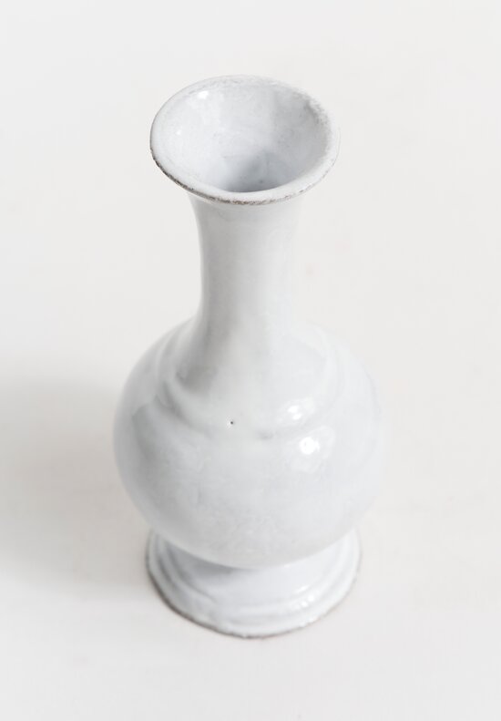 Astier de Villatte Round Soliflore ''Colbert'' Vase in White