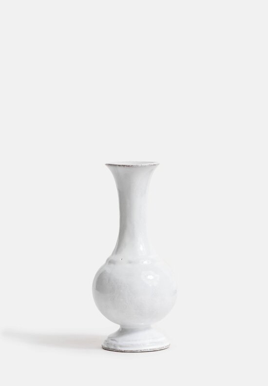 Astier de Villatte Round Soliflore ''Colbert'' Vase in White
