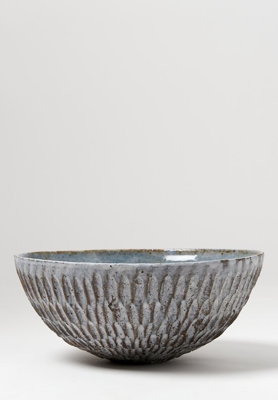 Akiko Hirai Medium Ceramic Dry Kohiki Flower Petal Bowl in Grey	