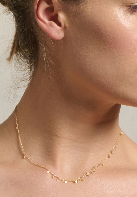Sia Taylor 18K, Tiny Dots Double Chain Necklace	