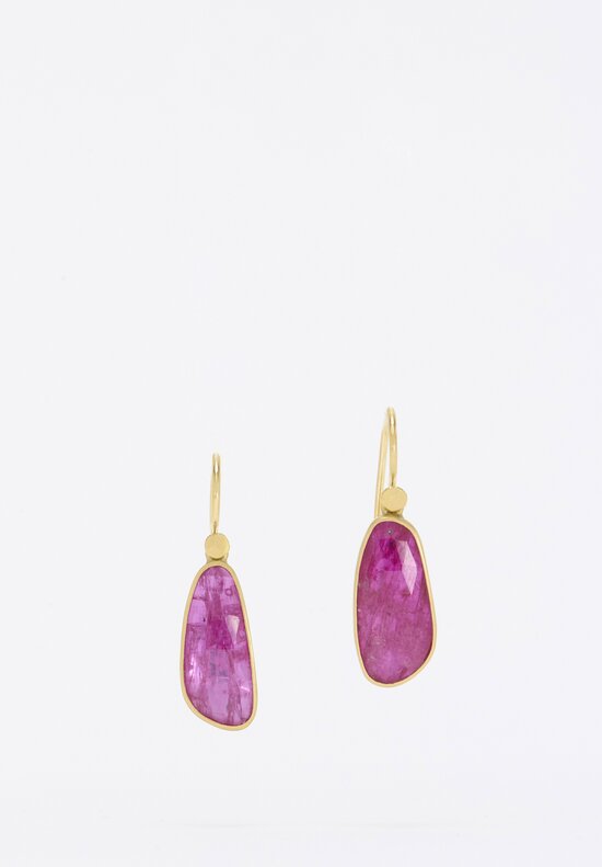 Lola Brooks 18K, Ruby Pebble Drop Earrings	