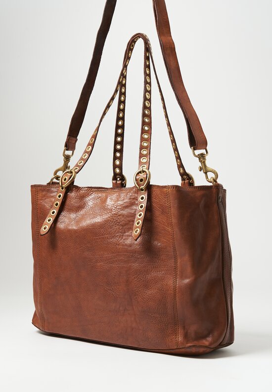 Campomaggi Riveted Shopping Bag Cognac	