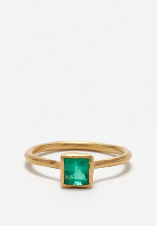 Margery Hirschey 22K, Square Emerald Ring	