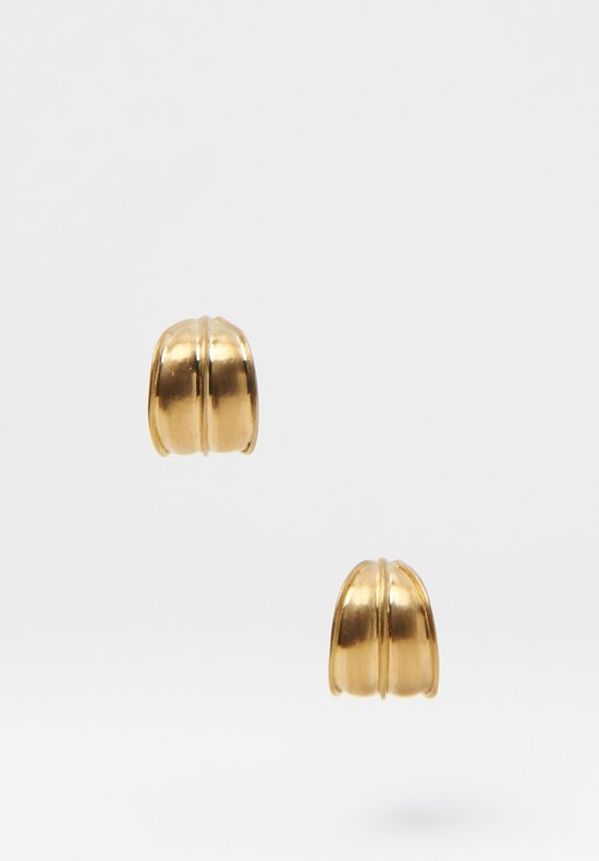 Prounis 22K, Small Laurel Hoop Earrings