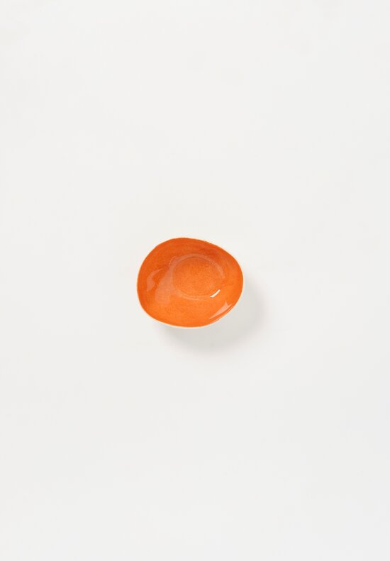 Bertozzi Handmade Solid Small Pebble Bowl Arancione Orange