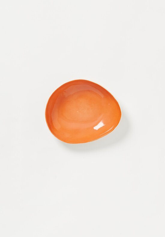 Bertozzi Solid Interior Shallow Pebble Bowl Arancione Orange	