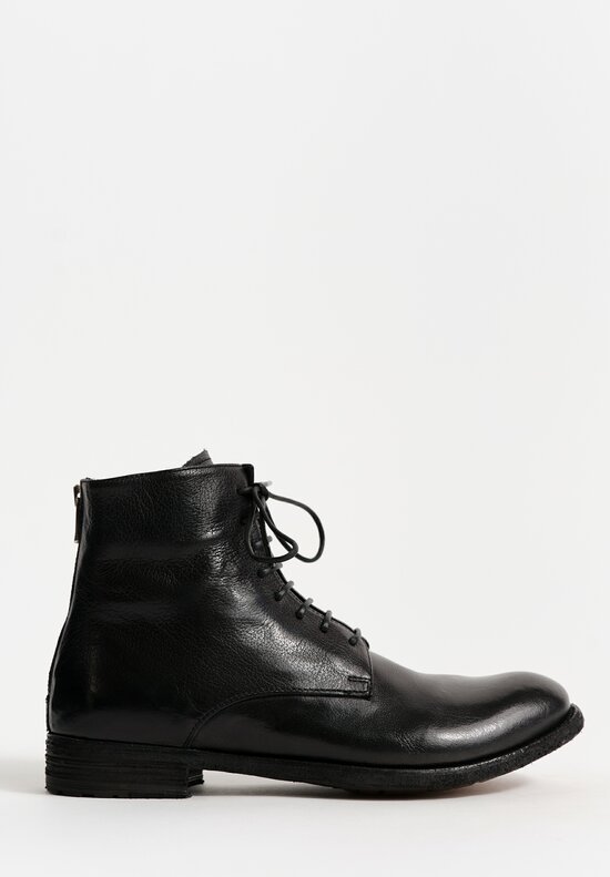 Officine Creative Lexikon 123 Lace Up Bootie in Nero Black