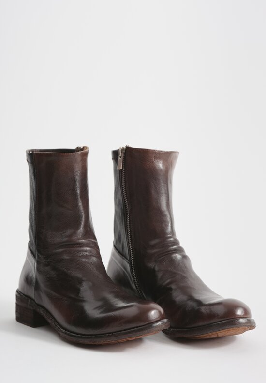 Officine Creative Lison Ignis Stretch Ankle Boot in Caffe Brown