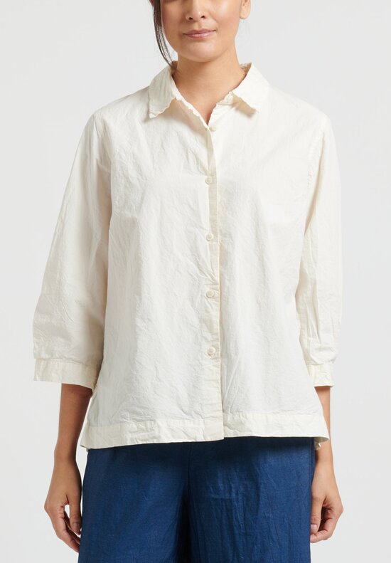 Casey Casey Cotton Ligniere Shirt in Natural