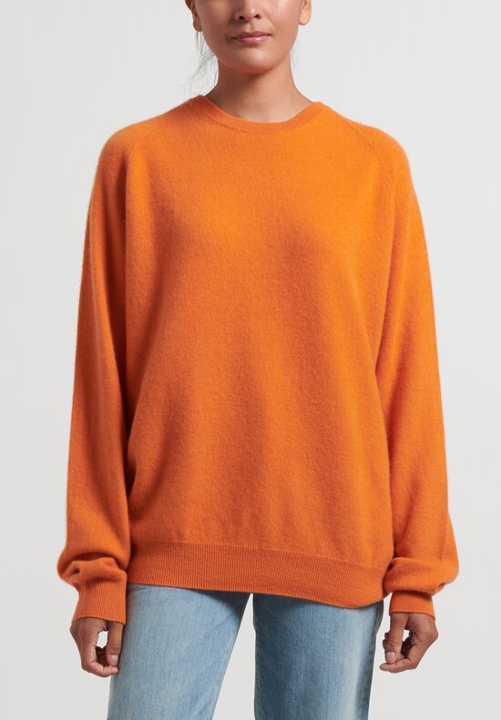 Frenckenberger Cashmere Boyfriend Sweater in Orange	