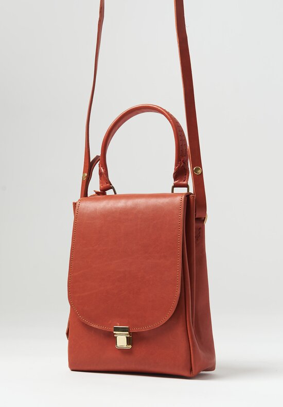 A Tentative Atelier Cavallo Vacchetta ''Evonne'' Shoulder Bag in Rust Red	