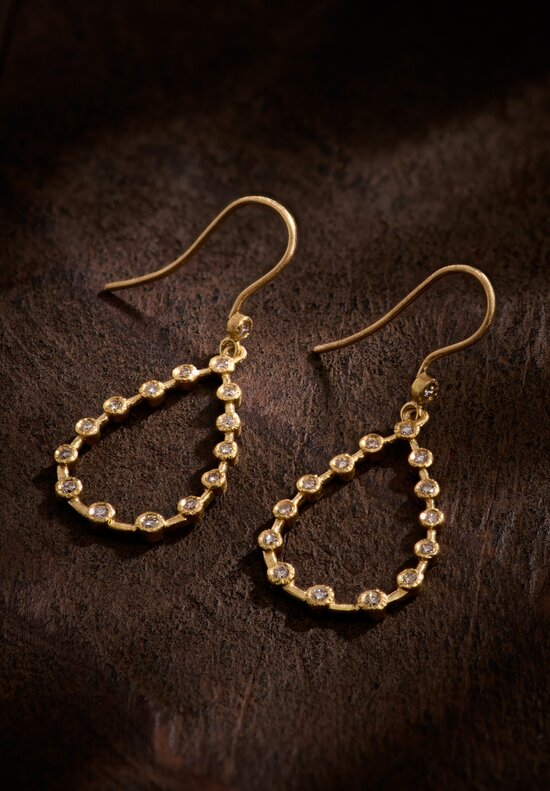 Yasuko Azuma 18k, Tear Drop Diamond Earrings